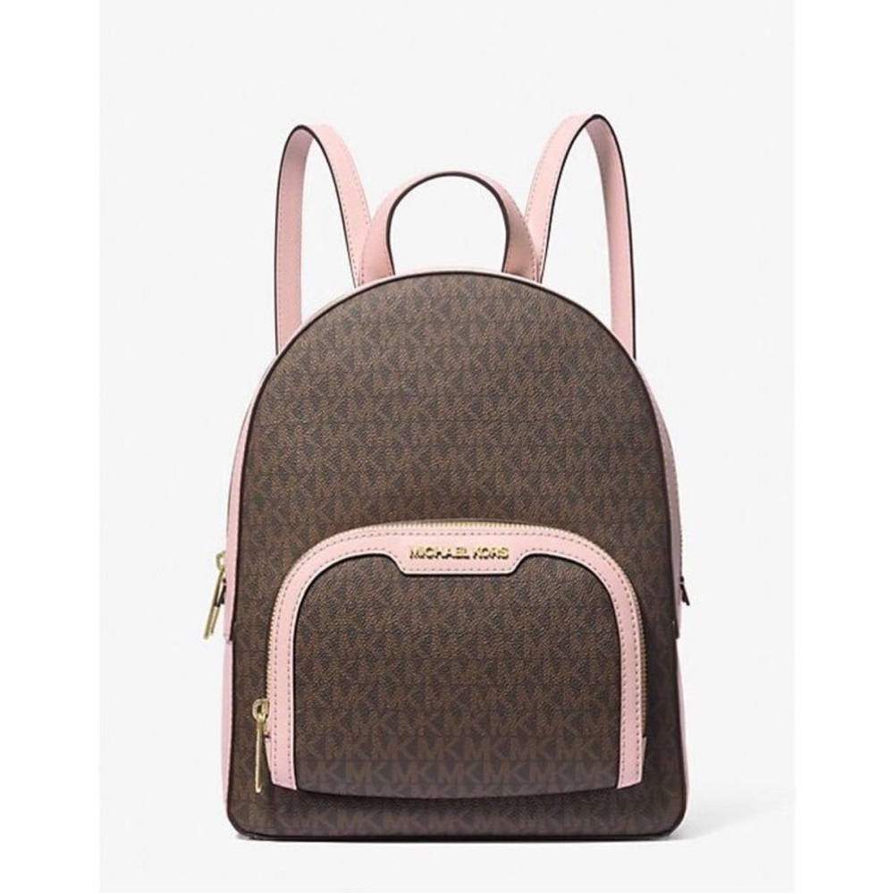 Michael Kors Jaycee Powder Blush Brown Backpack Medium.  NWT
